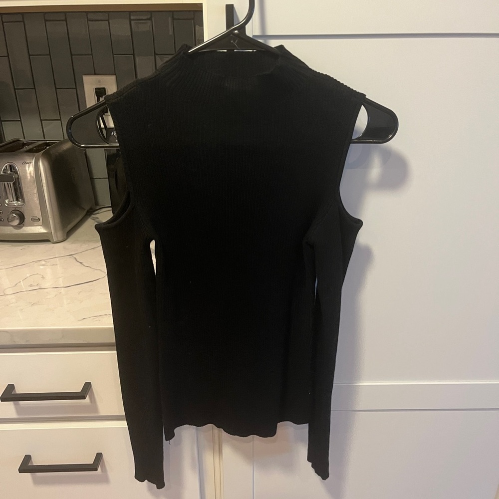 Cold shoulder sweater